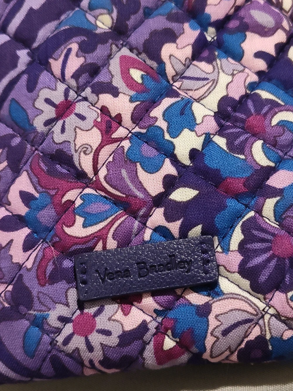 NWOT!! Vera Bradley Purple Floral Quilted Double Eye Glass Case (NO Glasses)